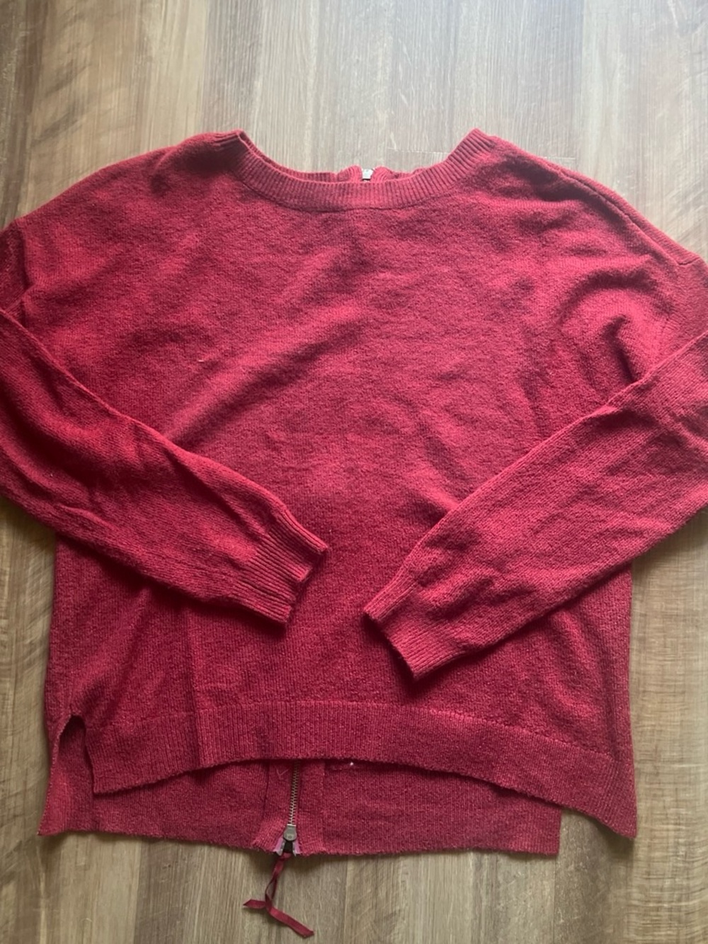 hinge Cherry Red Crewneck Sweater